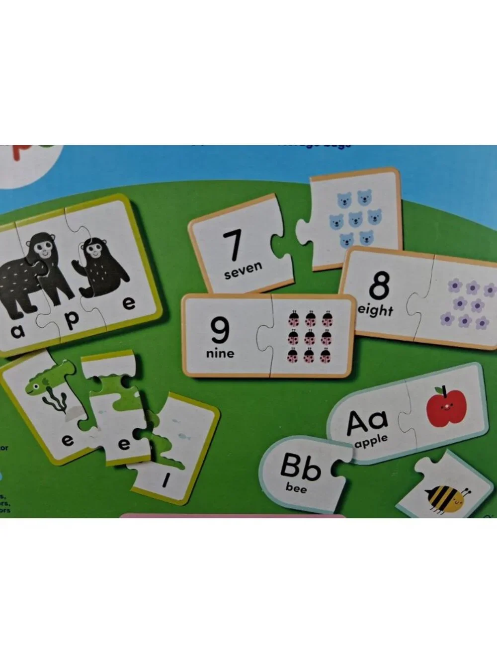 Giggle Scape Words Numbers & Letters Game 59-Piece Kids Puzzle Set
